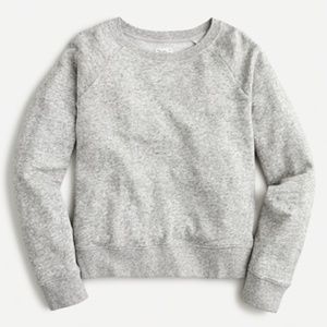 NWT J. Crew Vintage Cotton Terry Crewneck Sweatshirt Pullover Gray Large